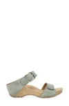 Dansko Tanya Slide Sandal In Sage Milled Burnished