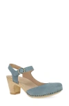 Dansko Taytum Pump In Denim Milled Nubuck