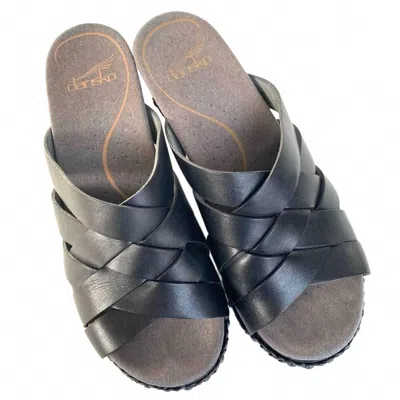 Dansko Tory Cut Out Slides In Black