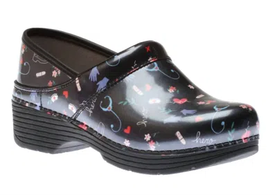 Dansko Unisex Lt Pro Patent Clogs In Hero In Multi