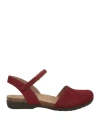 Dansko Woman Ballet Flats Burgundy Size 7 Leather In Red
