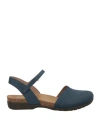 Dansko Woman Ballet Flats Navy Size 7 Leather In Blue