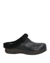 Dansko Woman Mules & Clogs Black Size 12 Leather, Shearling In Black