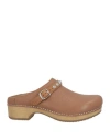 Dansko Woman Mules & Clogs Camel Size 7 Leather In Brown