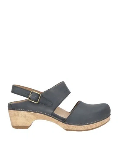 Dansko Woman Mules & Clogs Charcoal Size 9 Leather In Gray