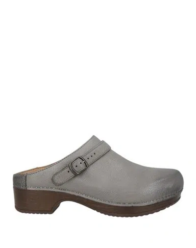 Dansko Woman Mules & Clogs Grey Size 8 Leather In Gray