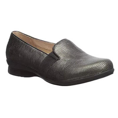 Dansko Women's Addy Loafer In Metallic Lizard In Black