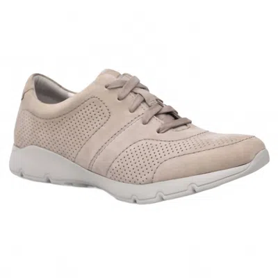 Dansko Women's Alissa Sneaker In Taupe Nubuck In Animal Print