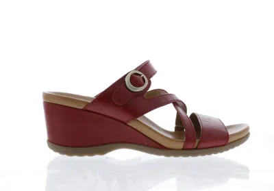 Dansko Women's Ana Wedge Sandals In Red