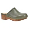 Dansko Andie Platform Mule In Green