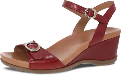 Dansko Women's Arielle Wedge Sandal In Red