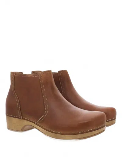Dansko Women's Barbara Ankle Boot In Tan Oiled Brown
