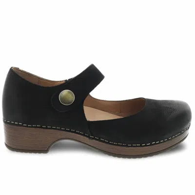 Dansko Women's Beatrice Shoe In Black Burnished Nubuck