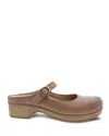 DANSKO WOMEN'S BRIA BURNISHED MARY JANE MULE IN TAN