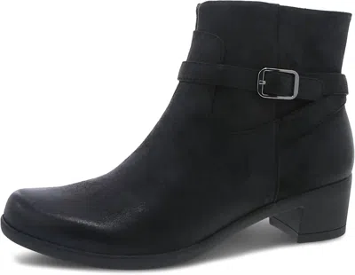 Dansko Women's Cagney Burnished Bootie In Black