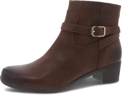 Dansko Women's Cagney Burnished Bootie In Brown