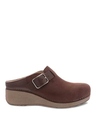 Dansko Women's Caia Milled Shoes In Nubuck Brown In Multi