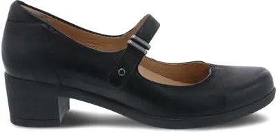 Dansko Women's Callista Mary Jane Comfort Shoes In Black Burnished Nubuck