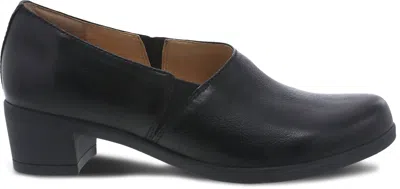 Dansko Women's Camdyn Heeled Comfort Shoes In Black Burnished Nubuck