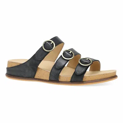 Dansko Women's Campbell Casual Sandals In Black Burnished