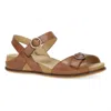 Dansko Women's Candace Sandal In Tan Burnished Nappa In Multi
