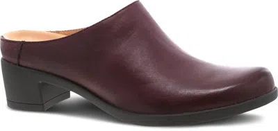 Dansko Women Carrie Burnished Nubuck Clogs In Wine