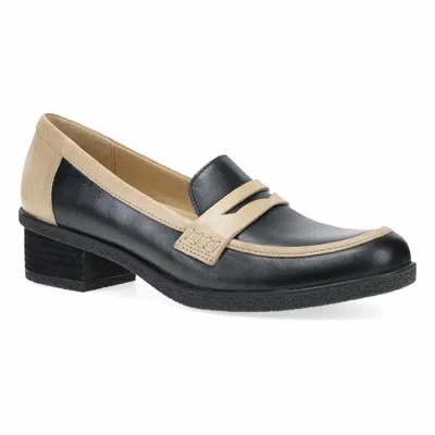 Dansko Women's Danica Waterproof Penny Loafers In Black/ Dune