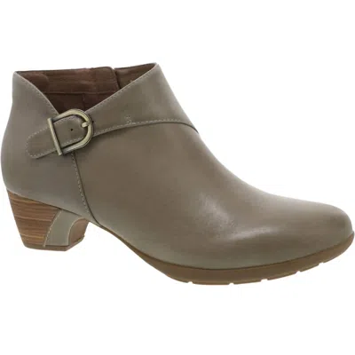 Dansko Women's Darbie Low-heeled Ankle Boots In Stone Aniline Calf In Gray
