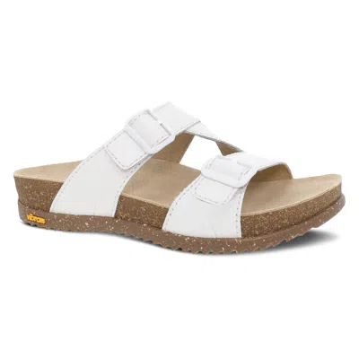 Dansko Women's Dayna Sandal In White Croco