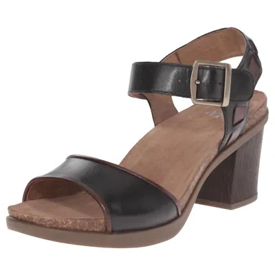 Dansko Women's Debby Sandal In Black Full Grain In Brown