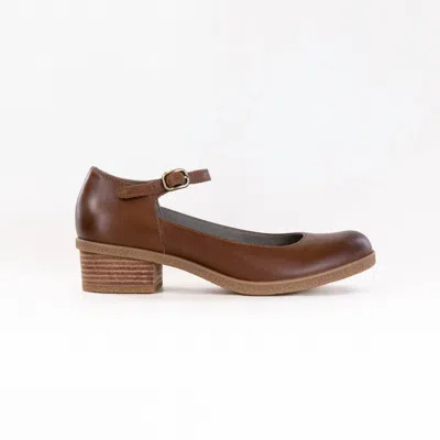 Dansko Women's Deena Mary Jane Shoes In Tan Waterproof Burnished In Multi