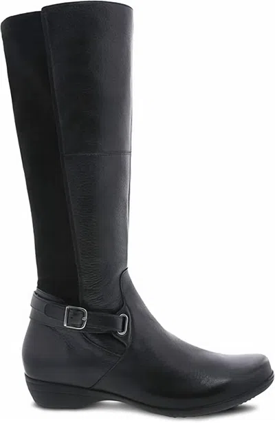 Dansko Women's Francesca Milled Nappa Knee High Boot In Black