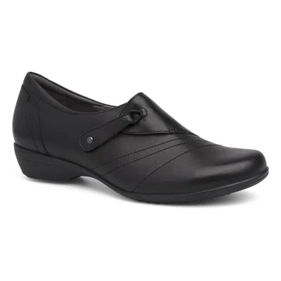 Dansko Women's Franny Slip On Shoes In Black Leather