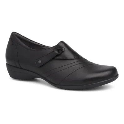 Dansko Women's Franny Slip On Shoes In Black Milled Nappa