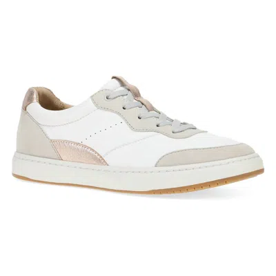 Dansko Women's Josey Sneaker In White/ Rose Gold Nappa In Multi