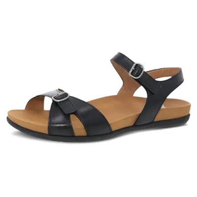 Dansko Women's Judith Sandal In Black Calf In Multi
