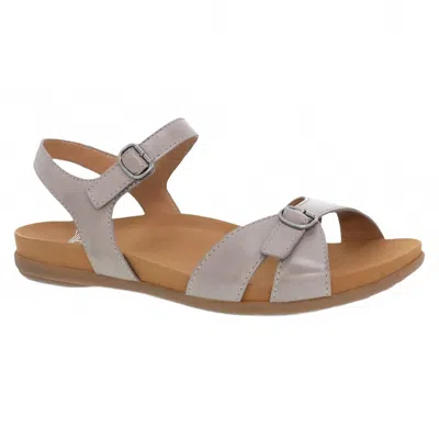 Dansko Women's Judith Sandal In Calf Stone In Gray