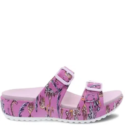 Dansko Women's Kandi Casual Sandals In Paisley Floral In Purple