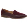 Dansko Women's Lace Leather Moc Loafer In Glazed Wine In Red