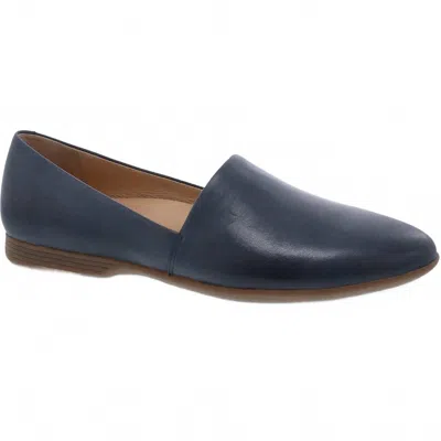 Dansko Women's Larisa Slip On Flat Shoes In Navy In Blue