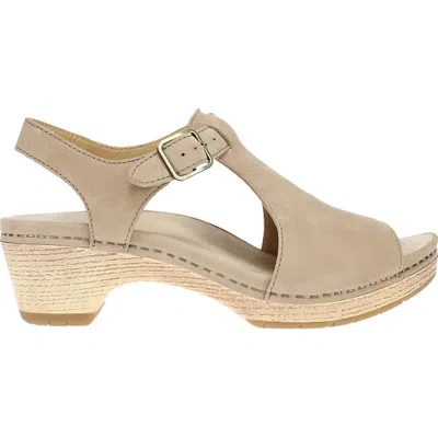 Dansko Women's Laverne Sandals In Sand Milled Nubuck In Neutral