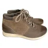 Dansko Women's Leather Suede Lace Up Sneaker Boots In Gray In Brown