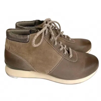 Dansko Women's Leather Suede Lace Up Sneaker Boots In Gray In Brown