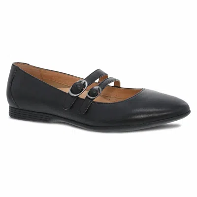 Dansko Women's Leeza Flats In Black Nappa In Multi