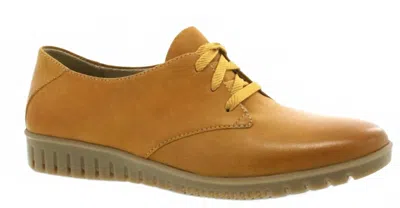 Dansko Women's Libbie Burnished Calf Shoe In Mustard In Brown