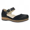 Dansko Mae Ankle Strap Platform Clog In Black
