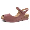 Dansko Women's Marcy Sandal In Rose Milled Nubuck In Multi