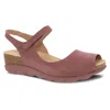 Dansko Women's Marcy Peep Toe Walking Sandal In Tan In Multi