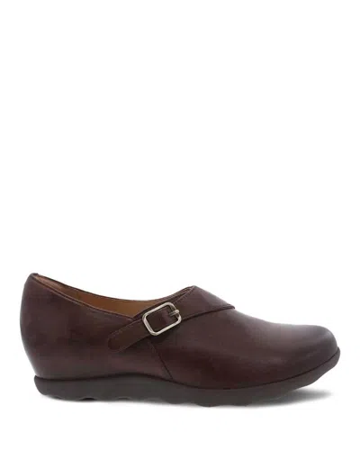 Dansko Women's Marisa Oxfort Flat Shoes In Brown