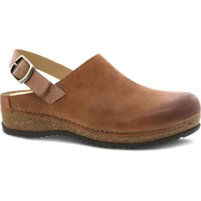 Dansko Women's Merrin Clogs In Tan Burnished